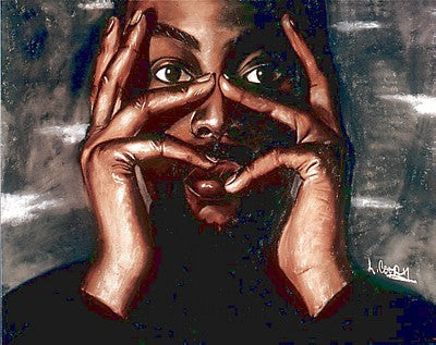 Intense Thoughts Art Print by Laurie Cooper - Expressive Wall Décor