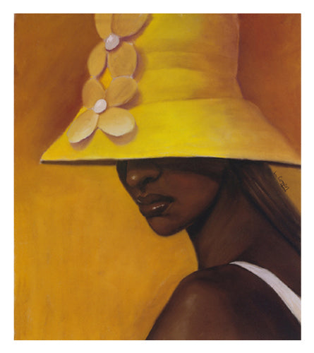 Yellow Hat by Laurie Cooper Wall Art Décor 25 3/4 x 22 Art Print
