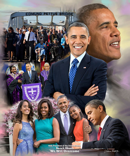 Barack Obama We Will Overcome Art Print by Wishum Gregory | 24x20 Inspirational Wall Decor