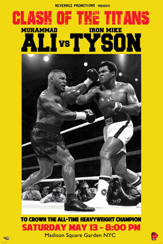 Muhammad Ali vs. Mike Tyson Art Print - Iconic Boxing Legend Wall Decor