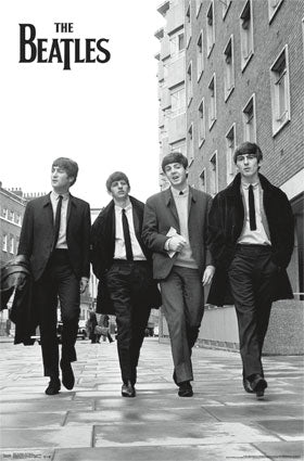 The Beatles: Walking Down Street by Anon Wall Art Décor 34 x 22 3/8 Art Print