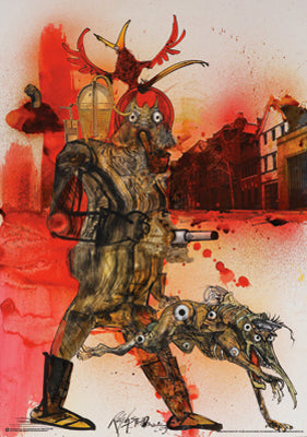 Hell Hound Fahrenheit 451 by Ralph Steadman - Iconic Wall Art Print