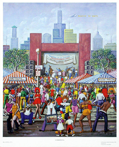 Summer Festival Art Print by Melvin King - Vibrant Wall Decor for Home & Office