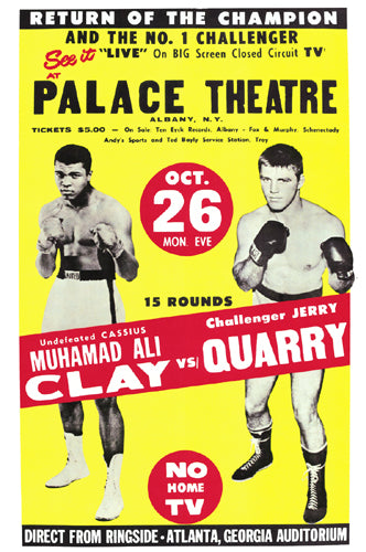 Muhammad Ali vs. Jerry Quarry, 1970 - Iconic Boxing Art Print