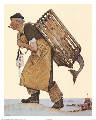 Fishing by Norman Rockwell: Iconic Wall Art Print for Home & Office