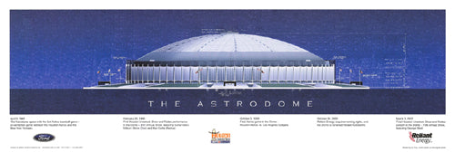The Astrodome by Andy Hickes Wall Art Décor 8 x 24 Art Print
