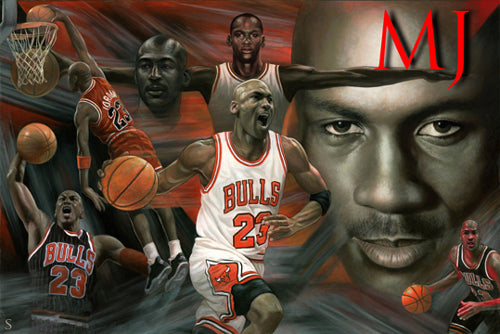 MJ Collage by Anon Wall Art Décor 24 x 36 inch Art Print
