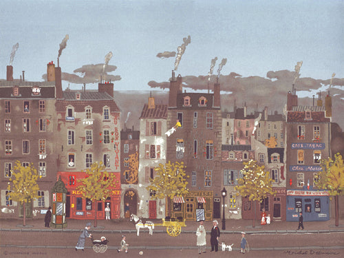 Café Parisienne by Michel Delacroix: Parisian Cafe Wall Art Print