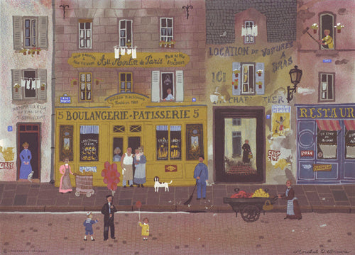 Lithograph Les Ballons Rouges - au Moulin de Paris by Michel Delacroix Wall Art Décor 12 5/8 x 17 3/8 Art Print