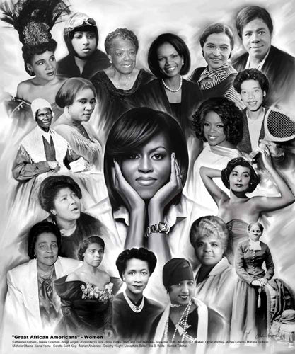 Great African Americans: Women by Wishum Gregory - Inspiring Wall Art Print for Home & Office