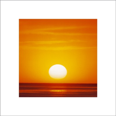 Sunset Over Lake Michigan by Frank Cezus Wall Art Décor 15 3/4 x 15 3/4 Art Print