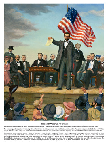 The Gettysburg Address Art Print by Carl Braude - Historical Wall Decor