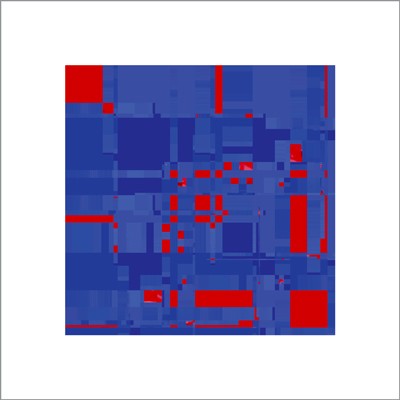 Boogie #3 Red on Blue by Michael Banks Wall Art Décor 15 3/4 x 15 3/4 Art Print