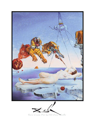 Reve Cause par la Vol d'une Abeille by Salvador Dali Wall Art Décor 28 x 22 Art Print