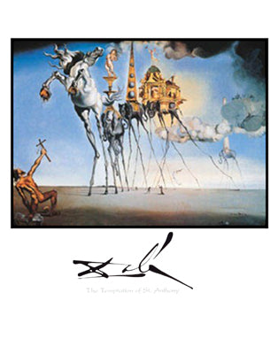 The Temptation of St. Anthony by Salvador Dali Wall Art Décor 28 x 22 Art Print