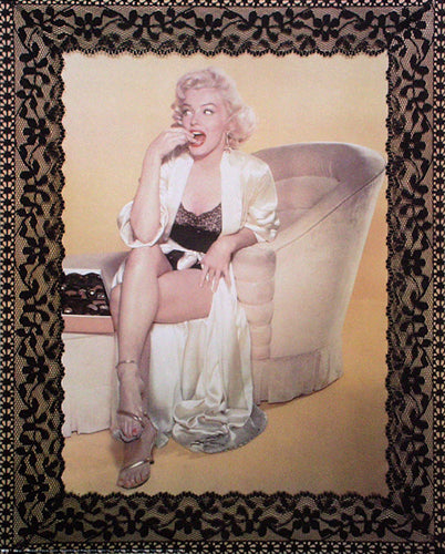 Marilyn Monroe Lace Art Print - 20x16 " Iconic Wall Decor