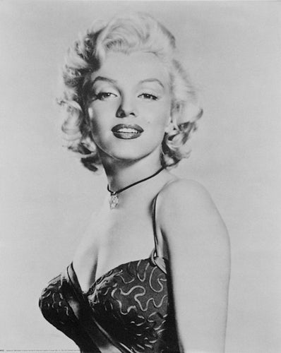 Marilyn Monroe B&W Portrait Art Print - 20x16 " Iconic Hollywood Wall Décor