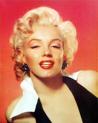 Marilyn Monroe Red Portrait Art Print - Iconic 20x16 " Wall Art Décor