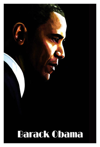 Barack Obama Art Print by H. Abavista - 19x13 " Presidential Portrait Wall Art Decor
