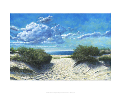 Way to Gilgo by Doug Zider Art Print - Coastal Beach Wall Decor 14x11 inches