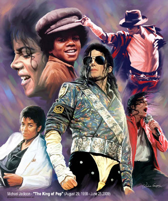 Michael Jackson - The King of Pop by Wishum Gregory Wall Art Décor 24 x 20 Art Print