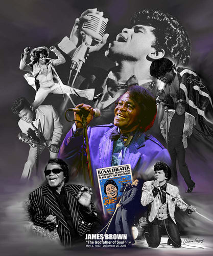 James Brown: The Godfather of Soul by Wishum Gregory Wall Art Décor 11 x 8 ½ Art Print