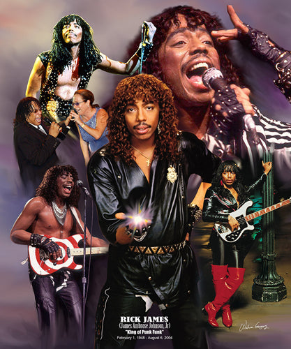 Rick James: King of Punk Funk by Wishum Gregory Wall Art Décor 11 x 8 ½ Art Print