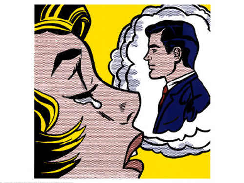 Thinking of Him by Roy Lichtenstein Wall Art Décor 23 ½ x 31 ½ Art Print