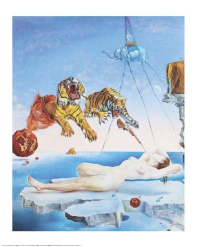 Gala and the Tigers by Salvador Dali Wall Art Décor 30 x 24 Art Print