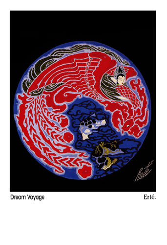 Dream Voyage by Erté - Romain de Tirtoff Wall Art Décor 7 ¼ x 5 1/8 Art Print