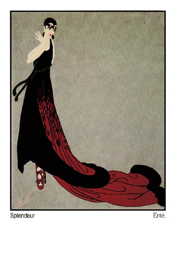 Splendeur by Erté - Romain de Tirtoff Wall Art Décor 7 ¼ x 5 1/8 Art Print
