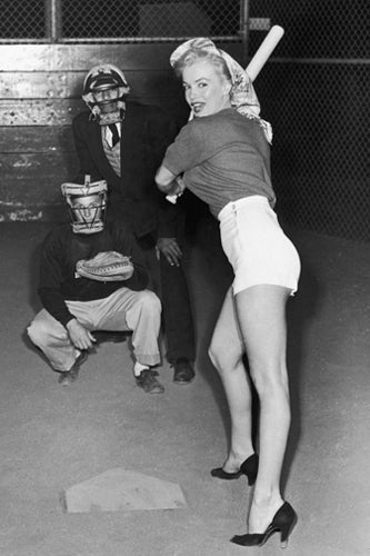 Marilyn Monroe: Batting Practice by Anon Wall Art Décor 18 x 12 Art Print