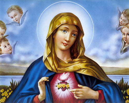 Immaculate Heart of Mary by Anon Wall Art Décor 16 x 20 Art Print