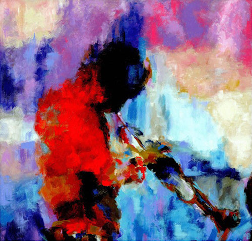 Blue Note Form by Andrew Nichols Wall Art Décor 24 x 30 inch Art Print