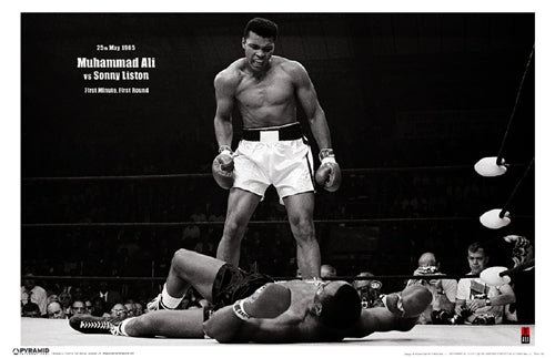 Muhammad Ali vs Sonny Liston Art Print - Iconic Boxing Wall Art