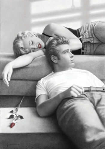 Marilyn Monroe & James Dean: Rose by Paul Gassenheimer Wall Art Décor 36 x 24 Art Print