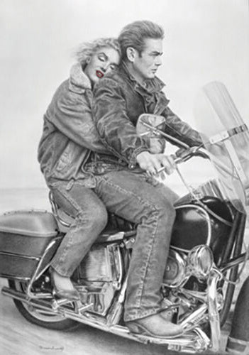 Marilyn Monroe & James Dean: Speedbound by Paul Gassenheimer Wall Art Décor 36 x 24 Art Print