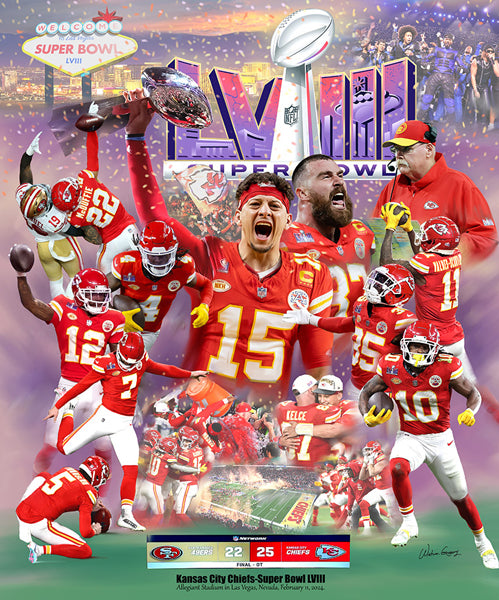 Kansas City Chiefs: Super Bowl LVII by Wishum Gregory Wall Art Décor 24 x20 Art Print