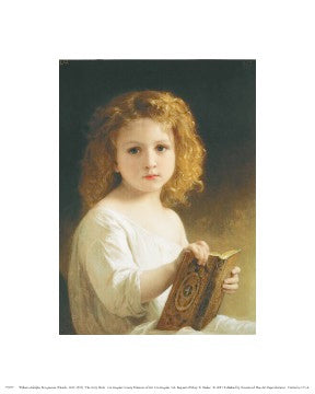 The Story Book by William-Adolphe Bouguereau Wall Art Décor 10 x 8 Art Print