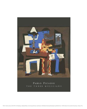 Pablo Picasso The Three Musicians Art Print - 10x8 " Modern Cubist Wall Art Décor