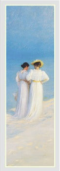 Summer Afternoon on Skagen Beach Detail by P.S. Krøyer - Large Impressionist Wall Art Print 39.375 x 13.75