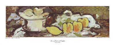 Lemons, Peaches, and Compotier by Georges Braque Wall Art Décor 13 x 32 Art Print