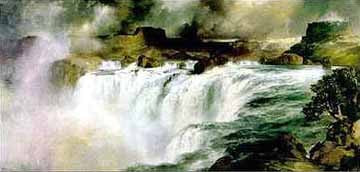 Shoshone Falls on the Snake River by Thomas Moran Wall Art Décor 22 x 40 Art Print