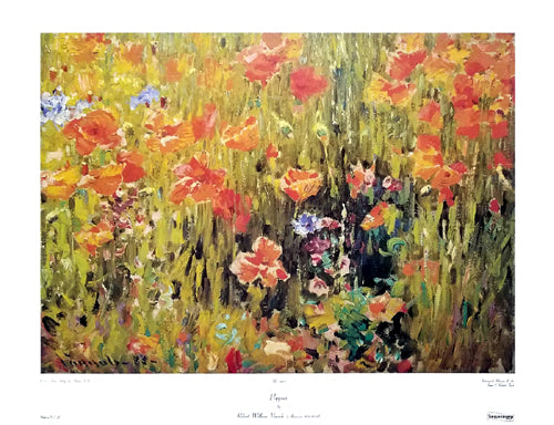 Poppies by Robert William Vonnoh Wall Art Décor 20 x 26 Art Print