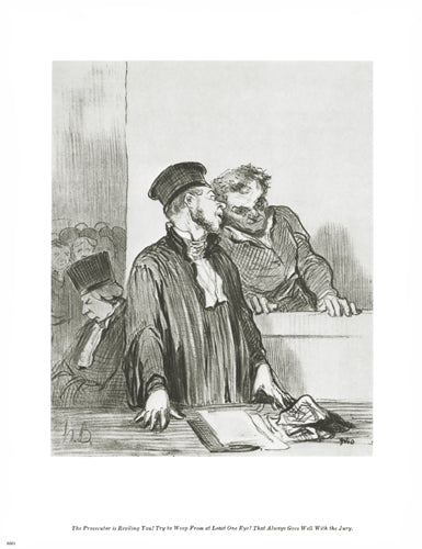 The Prosecutor is Reviling You by Honoré Daumier Wall Art Décor 13 x 10 Art Print