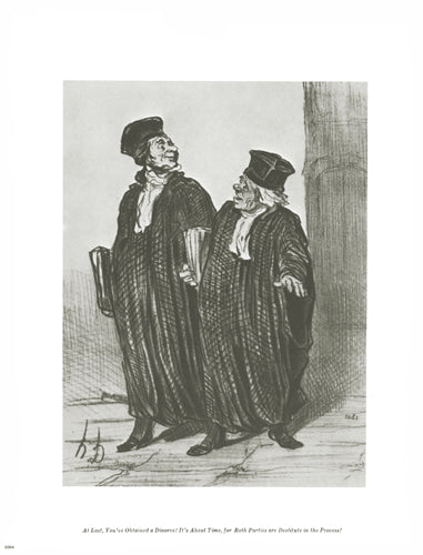 At Last, You’ve Obtained a Divorce by Honoré Daumier Wall Art Décor 13 x 10 Art Print