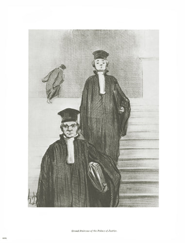 Grand Staircase of the Palace of Justice by Honoré Daumier Wall Art Décor 13 x 10 Art Print