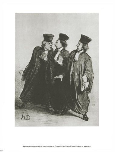 It Is Wrong to Argue in Private by Honoré Daumier Wall Art Décor 13 x 10 Art Print