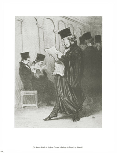 A Eulogy of Himself by Himself by Honoré Daumier Wall Art Décor 13 x 10 Art Print