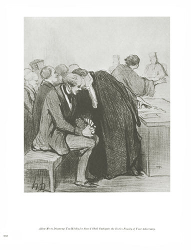 Allow Me to Disparage You Mildly by Honoré Daumier Wall Art Décor 13 x 10 Art Print